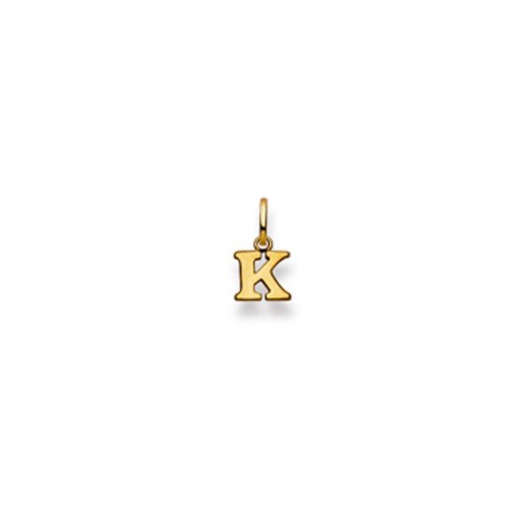 Pendentif Lettre K or jaune 750/18 ct.