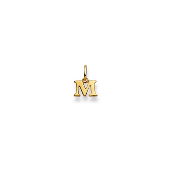 Pendentif Lettre M or jaune 750/18 ct.