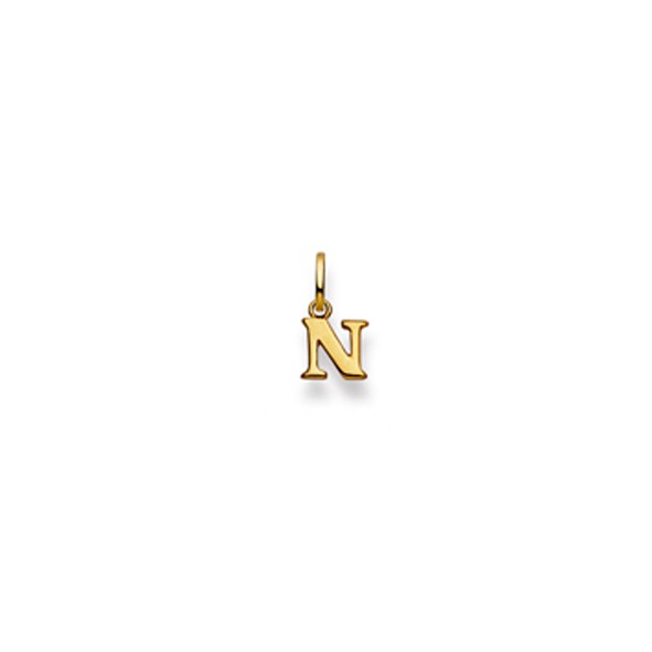 Pendentif Lettre N or jaune 750/18 ct.