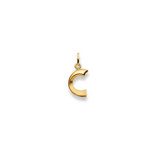 Pendentif Lettre C or jaune 750/18 ct.