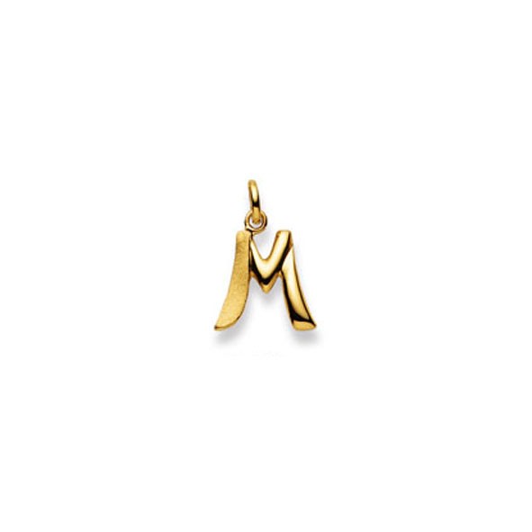 Pendentif Lettre M or jaune 750/18 ct.