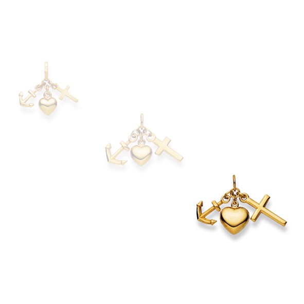 Anhänger Glaube, Liebe, Hoffnung Gelbgold 750/18 ct.