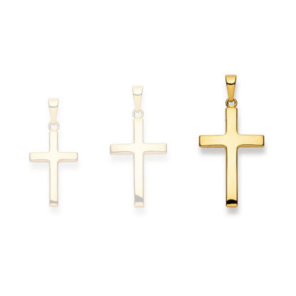Pendentif Croix or jaune 750/18 ct.