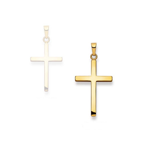 Pendentif Croix or jaune 750/18 ct. massive