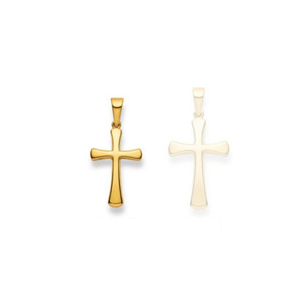 Pendentif Croix or jaune 750/18 ct.