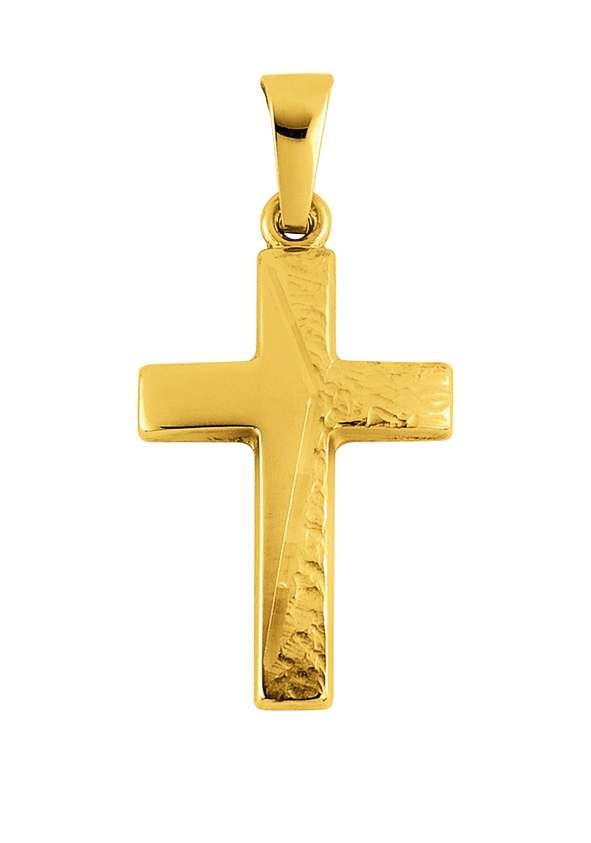 Pendentif Croix or jaune 750/18 ct.