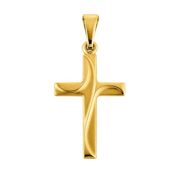 Pendentif Croix or jaune750/18 ct.