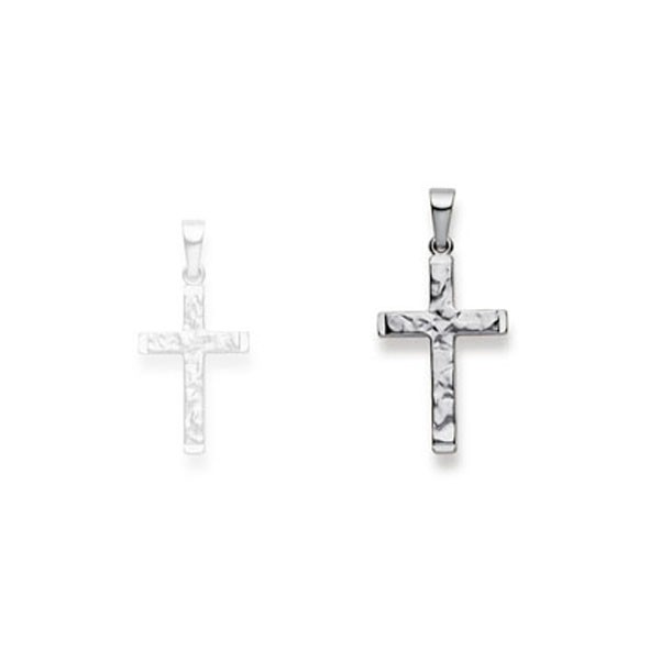 Kreuzanhänger aus Weißgold 750/18 ct.