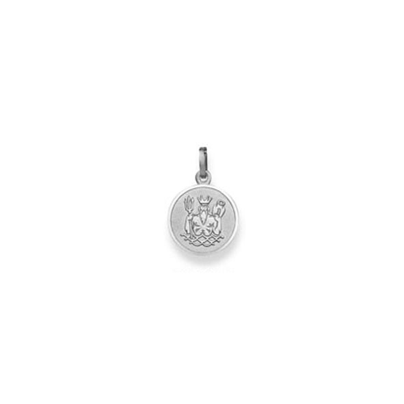 Pendentif 750/18 ct. or blanc, Signe du zodiaque Verseau