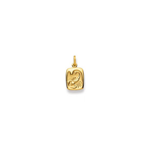 Pendentif 750/18 ct. or jaune, Signe du zodiaque Scorpion