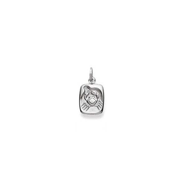 Pendentif 750/18 ct. or blanc, Signe du zodiaque Cancer