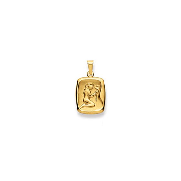 Pendentif 750/18 ct. or jaune, Signe du zodiaque Vierge