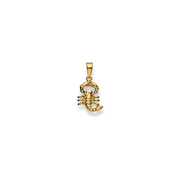 Pendentif 750/18 ct. or jaune, Signe du zodiaque Scorpion