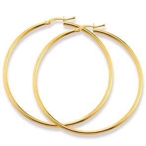 Créoles or jaune 750/18 ct.