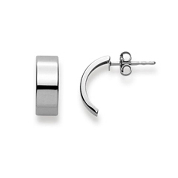 Clous d'oreilles or blanc 750/18 ct.