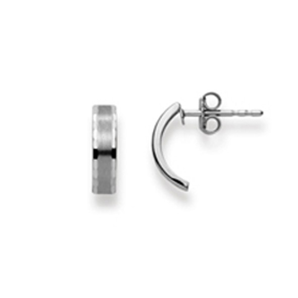 Clous d'oreilles, or blanc 750/18 ct.