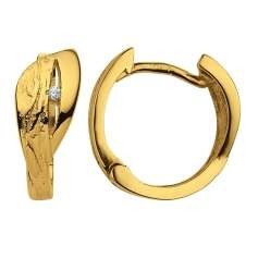 Creolen mit Scharnier aus Gelbgold 750/18 ct.