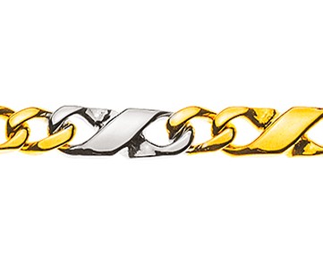 Collier Carrera, poli, bicolore (or jaune/or blanc) 750/18 ct., env. 4.0 mm – Image 2