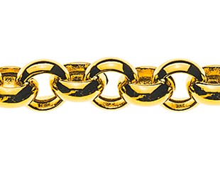 Collier Erbs-Kette, 750/18 kt. Gelbgold, halbmassiv, ca. 5,0 mm – Bild 2