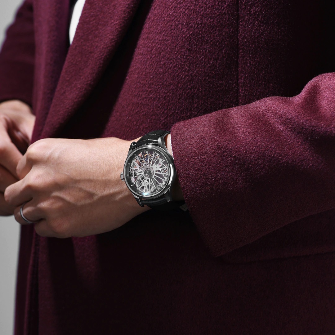 Aerowatch Renaissance Skeleton Cobweb Acier / Noir – Image 5