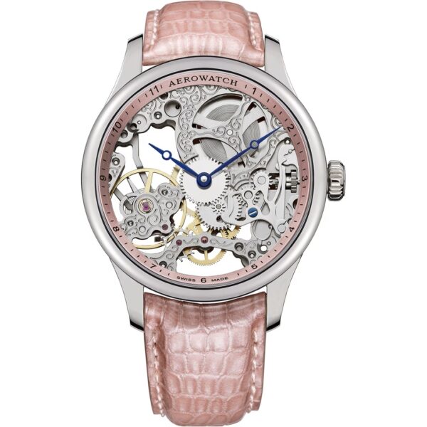 Montre Aerowatch Renaissance Lady Skeleton acier/rose