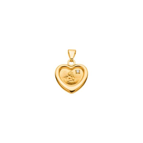 Pendentif cœur Ange or jaune 750 GOLD Collection