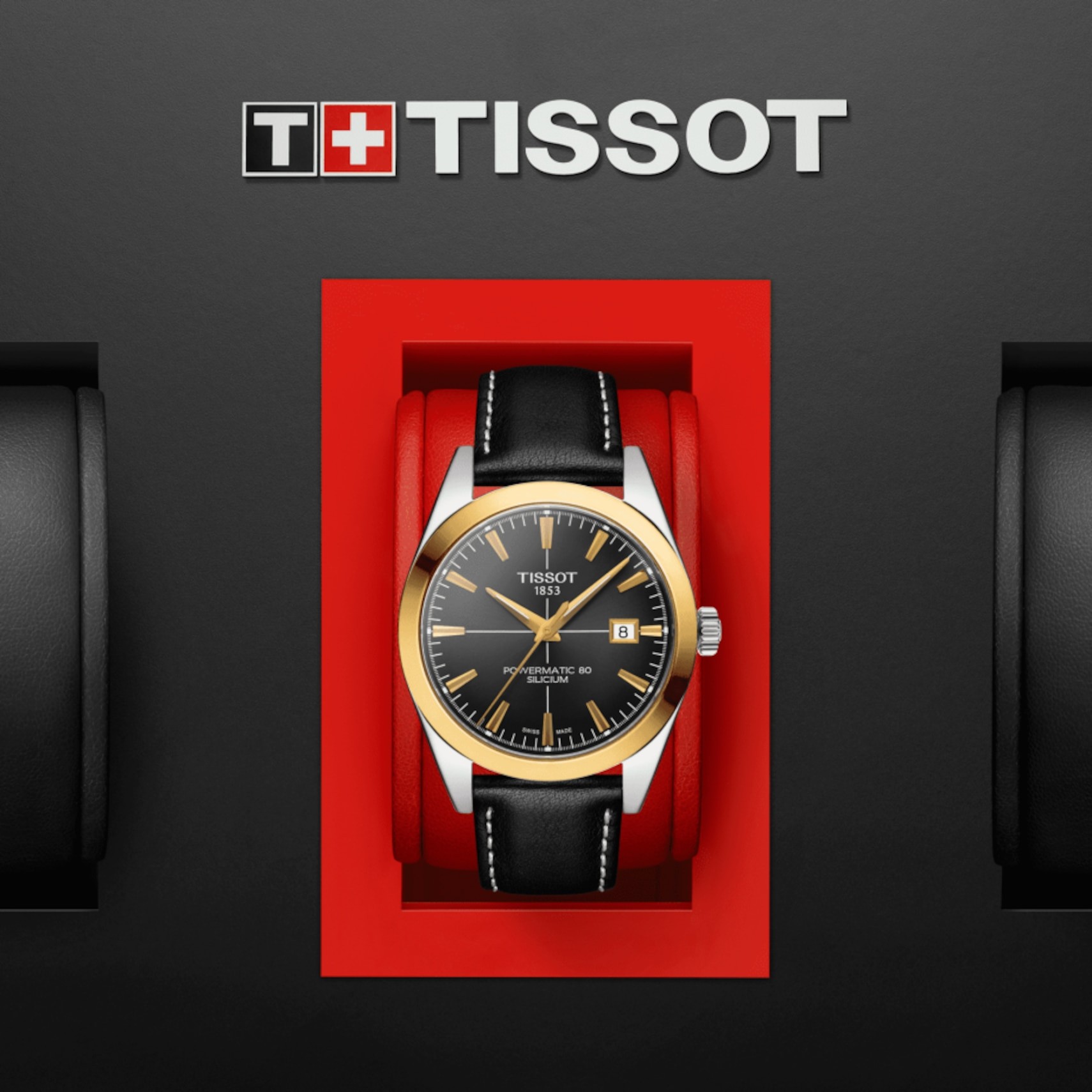 Tissot Gentleman Powermatic 80 Silicium Solid 18K Gold bezel – Bild 6