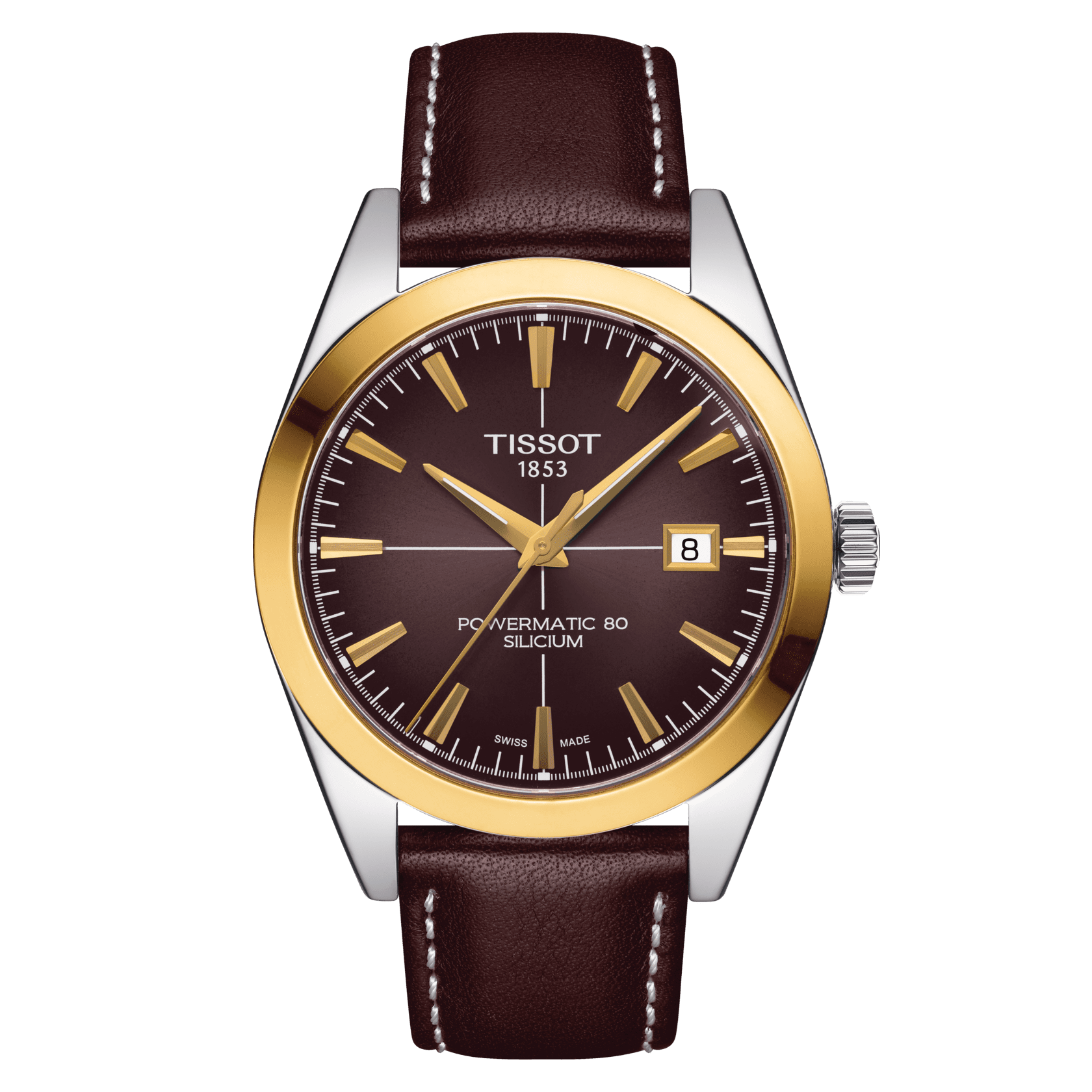 Tissot Gentleman Powermatic 80 Silicium Solid 18K Gold bezel