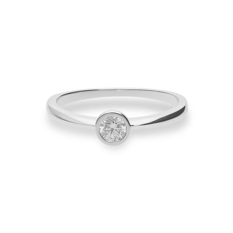0,20 ct. H SI Diamant Solitärring aus Weißgold 750/18 kt. – Bild 3