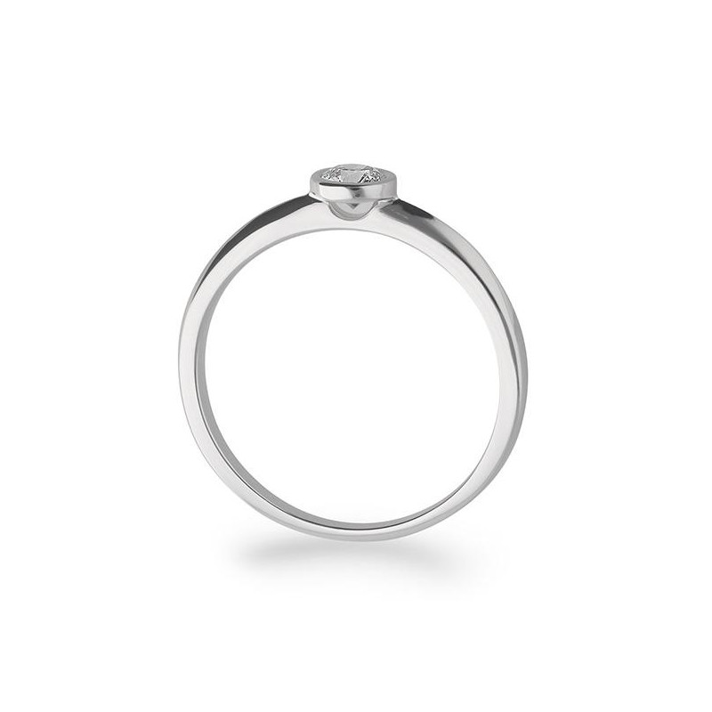 0,20 ct. H SI Diamant Solitärring aus Weißgold 750/18 kt. – Bild 2