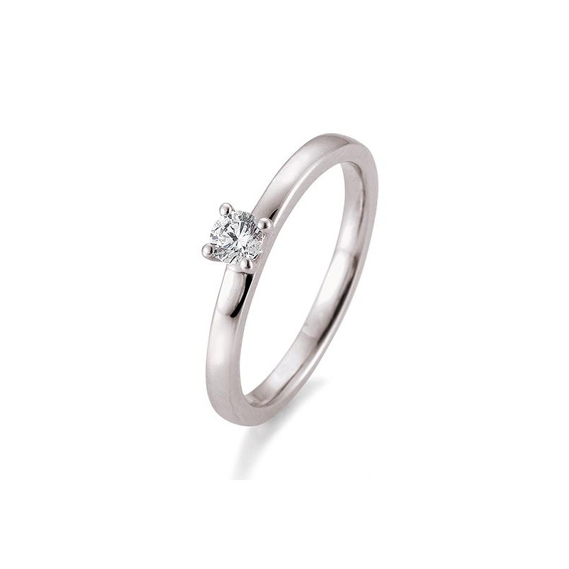 0,20 ct. Diamant Bague solitaire platine 950