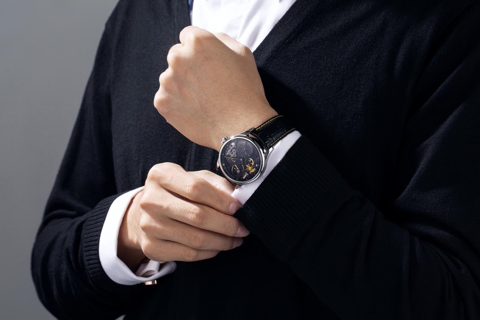 Aerowatch Renaissance Spider Skeleton Stahl/Schwarz – Bild 6