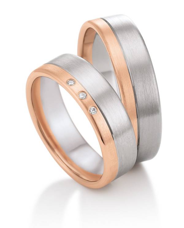 Alliances or blanc et rose 750 / 18 ct.