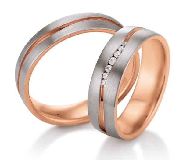 Alliances or blanc et rose 750 / 18 ct.