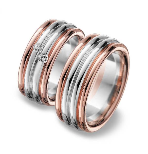 Trauringe / Eheringe Weiß- und Gelbgold