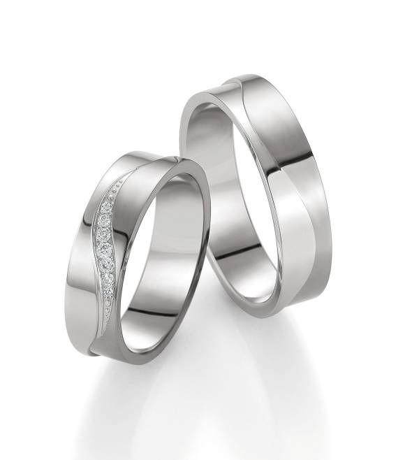 Alliances or blanc et gris