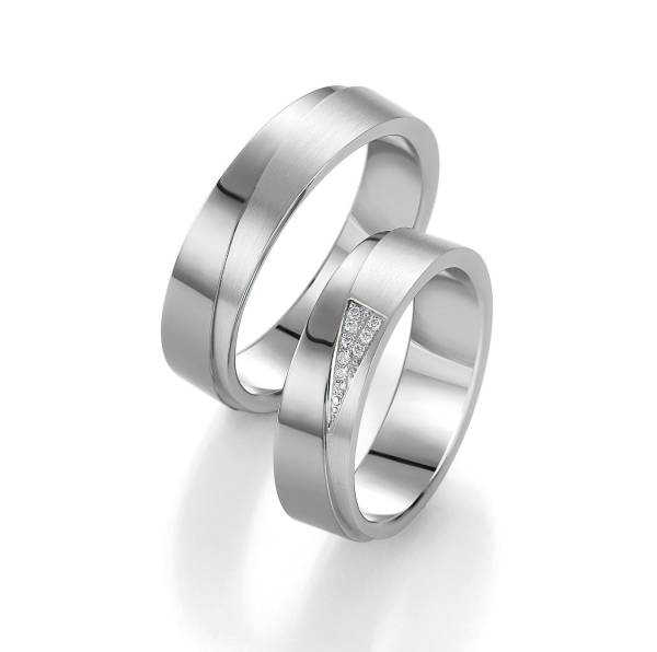 Alliances or blanc et gris