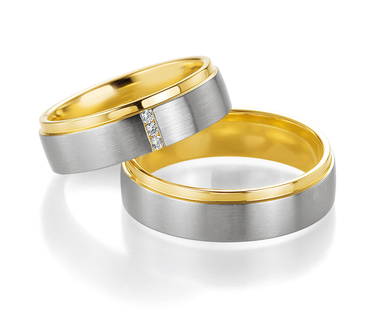 Alliances or blanc et jaune