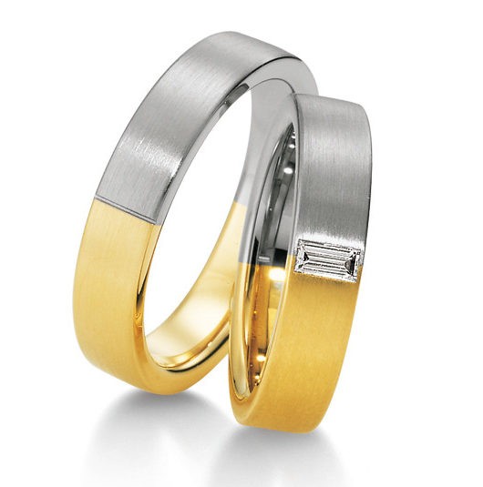 Alliances or blanc et jaune