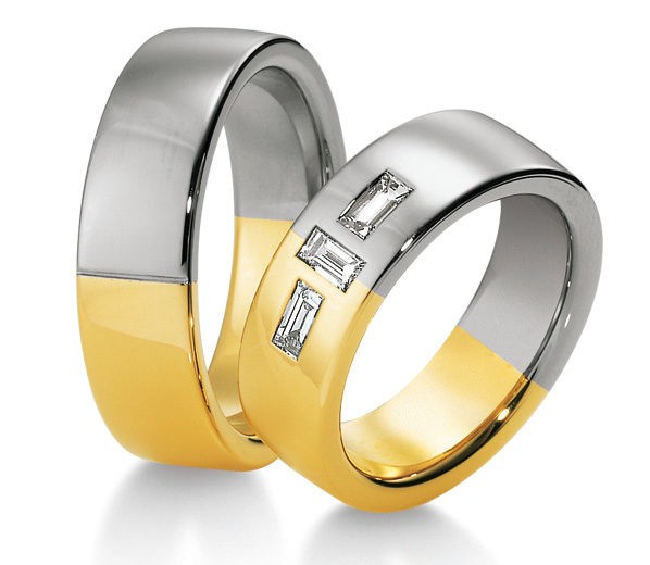 Alliances or blanc et jaune