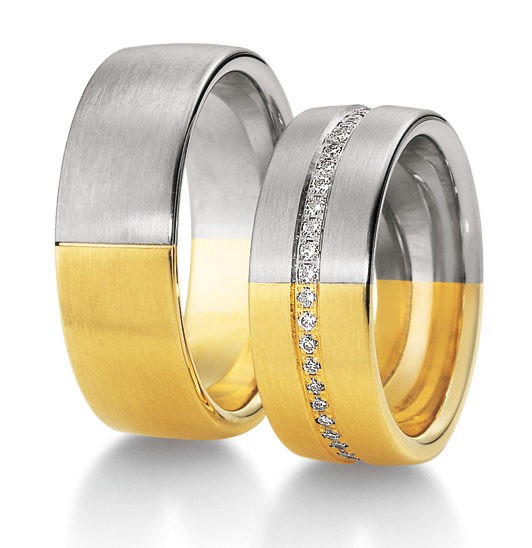 Alliances or blanc et jaune