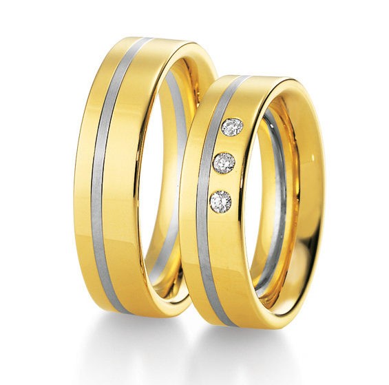 Alliances or blanc et jaune