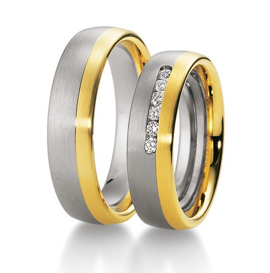 Alliances or blanc et jaune