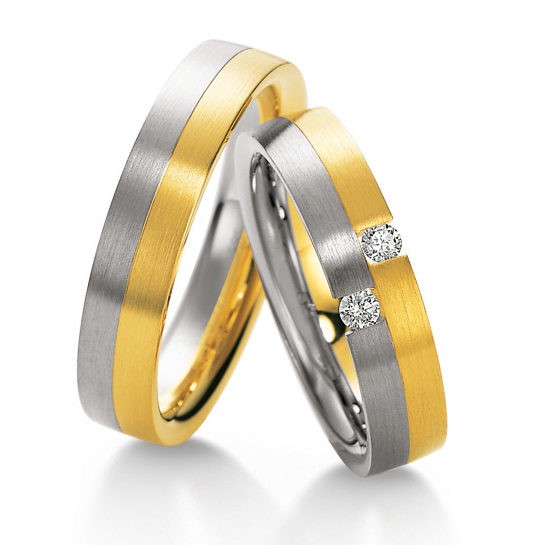 Alliances or blanc et jaune