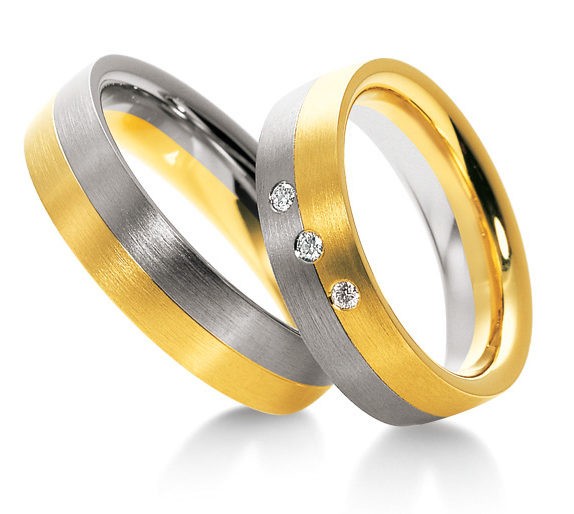 Alliances or blanc et jaune