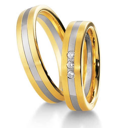 Alliances or blanc et jaune