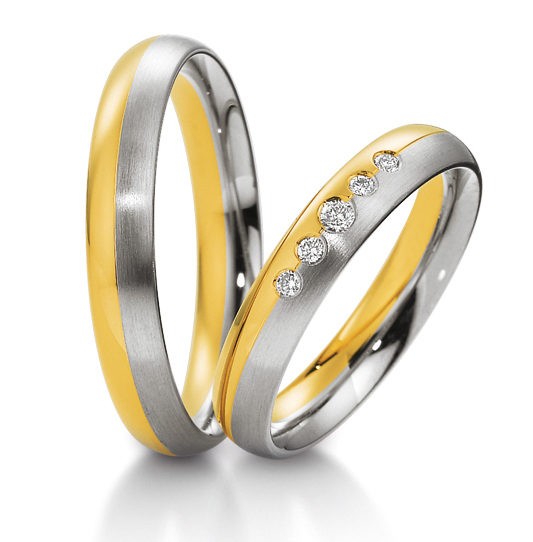 Alliances or blanc et jaune