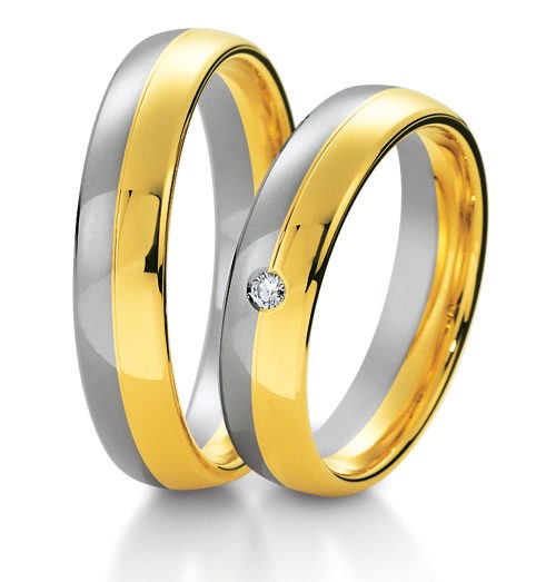 Alliances or blanc et jaune