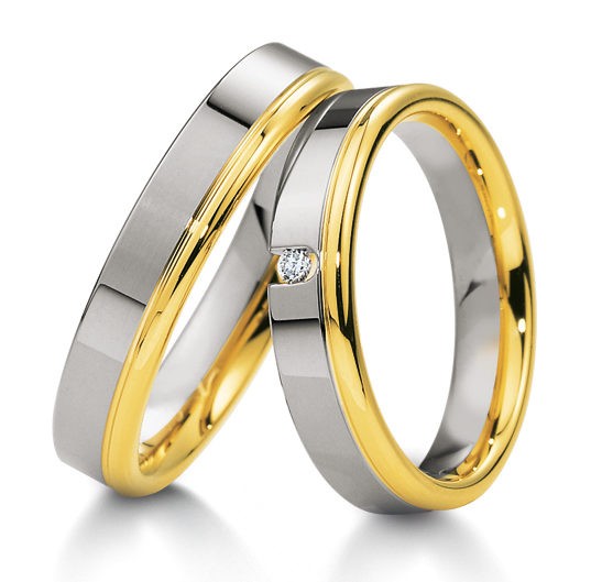 Alliances or blanc et jaune