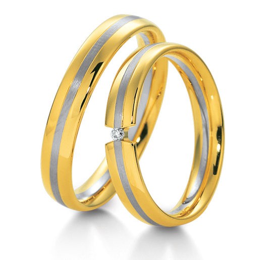 Alliances or blanc et jaune